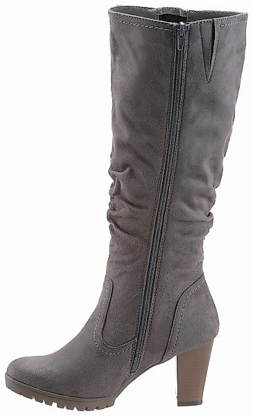 Aniston SHOES Stiefel mit Raffungen am slouchy Schaft - NEUE KOLLEKTION günstig online kaufen