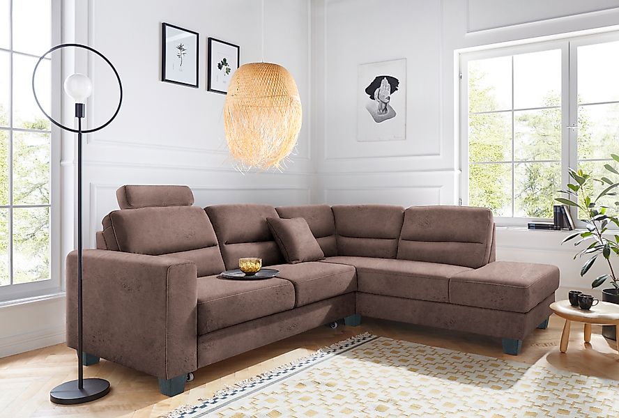 TRENDMANUFAKTUR Ecksofa »Chamber, zeitlos & elegant, bequem, L-Form«, inklu günstig online kaufen