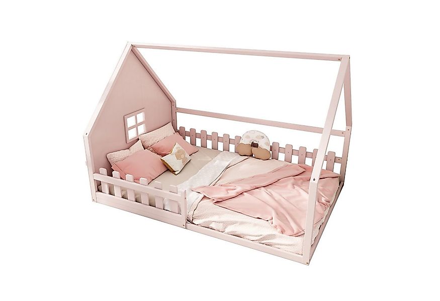 HAUSS SPOLE Kinderbett 140x200cm mit Zäune und Lattenrost Kinderbett in Hau günstig online kaufen