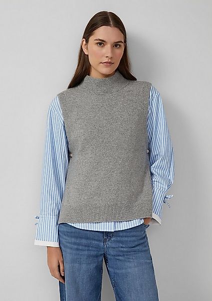 s.Oliver Rundhalspullover Strickpullover Weicher Strickpullunder mit Stehkr günstig online kaufen