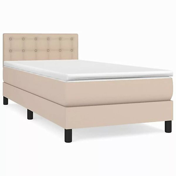 vidaXL Boxspringbett Matratze Cappuccino-Braun 100x200cm Kunstleder1389806 günstig online kaufen