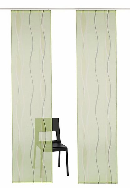 my home Schiebegardine Dimona (2 St), Klettschiene, transparent, Voile, 2-e günstig online kaufen