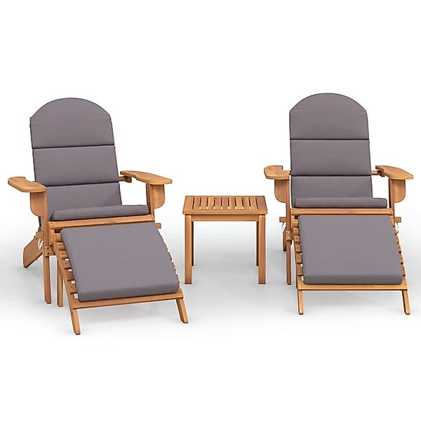 vidaXL Gartenlounge-Set 3-tlg. Garten-Lounge-Set Adirondack Massivholz, günstig online kaufen