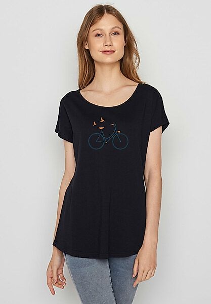 Damen Shirt 100% Biobaumwolle Bike Birds Cool günstig online kaufen