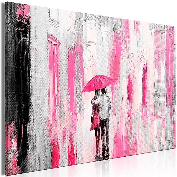 Wandbild - Umbrella in Love (1 Part) Wide Pink günstig online kaufen