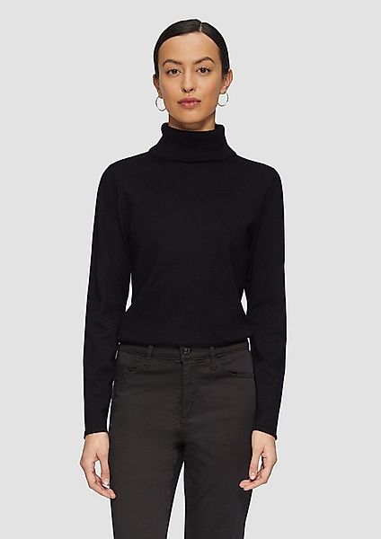 s.Oliver Longpullover Strickpullover Feiner Rollkragenpullover mit Ajour-De günstig online kaufen