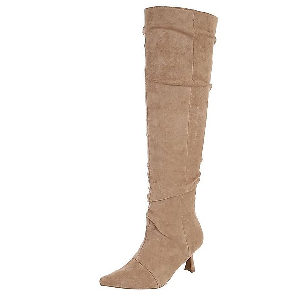 Ital-Design Elegante Overkneestiefel mit Blockabsatz für Damen Overkneestie günstig online kaufen