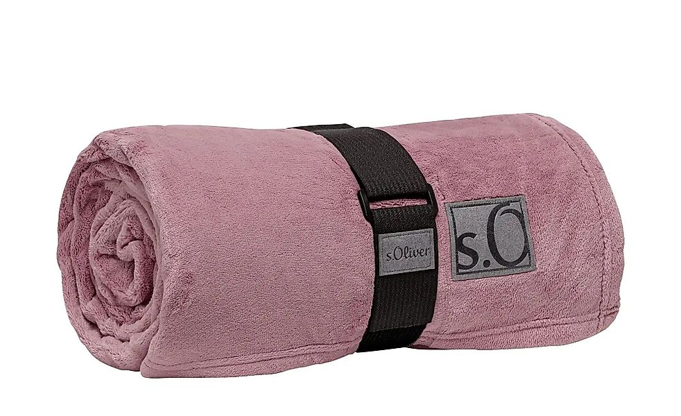 S.Oliver Kuscheldecke  Kuschelsoft ¦ rosa/pink ¦ Synthetik ¦ Maße (cm): B: günstig online kaufen