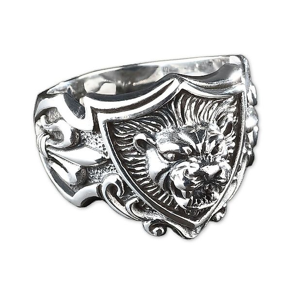 viva-adorno Silberring Herren Ring Löwe 3D günstig online kaufen
