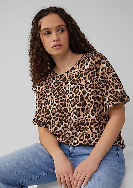 QS Kurzarmshirt Locker geschnittenes T-Shirt aus günstig online kaufen