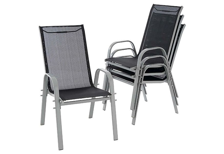VCM Gartenstuhl 4er Stapelstuhl Gartenstuhl Outdoor Stuhl Garten günstig online kaufen