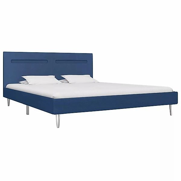 Bettgestell Mit Led Blau Stoff 180 X 200 Cm günstig online kaufen
