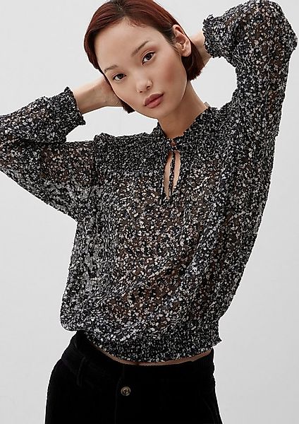 s.Oliver Langarmbluse Bluse Tunikabluse mit Alloverprint günstig online kaufen