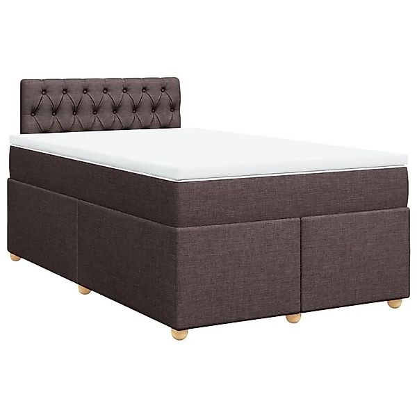 vidaXL Boxspringbett mit Matratze Dunkelbraun 120x190 cm Stoff 3288929 günstig online kaufen