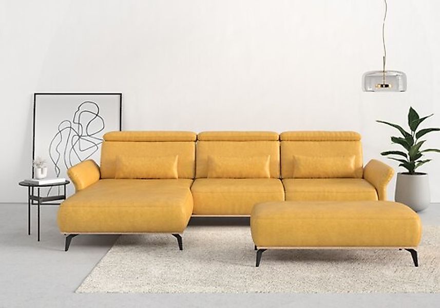 Home affaire Ecksofa »Fjord L-Form« massiv, wahlweise mit Armlehnfunktion, günstig online kaufen