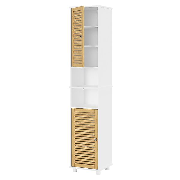 MSMASK Hochschrank Badezimmerschrank Standschrank mit 2 günstig online kaufen
