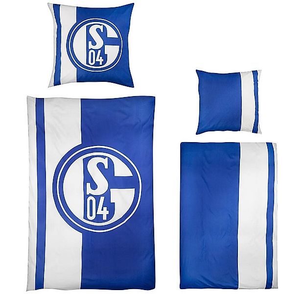 FC Schalke 04 Bettwäsche FC Schalke 04 Bettwäsche Streifenmuster Wende günstig online kaufen