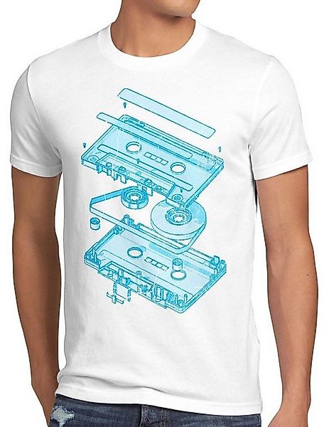 style3 T-Shirt Tape Kassette mc dj 3D turntable ndw analog disko cd 80er günstig online kaufen
