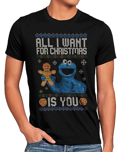 style3 T-Shirt All I Want kekse sesamstraße plätzchen backen weihnachten pu günstig online kaufen