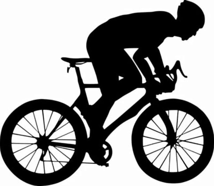 EmmiJules Wandtattoo Fahrrad Fahrer Mountainbike schwarz Gr. 50 x 60 günstig online kaufen