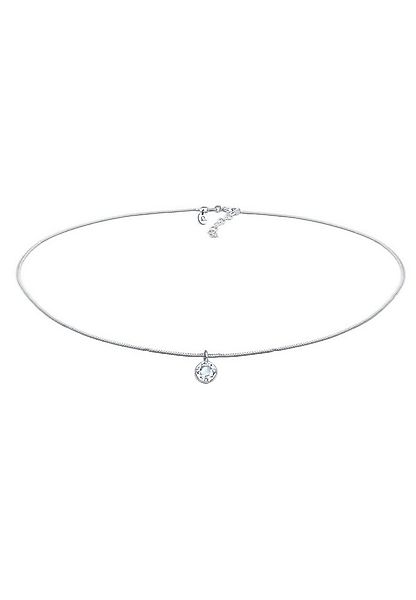 Elli Premium Collier Choker mit Glas Kristalle Weiß 925 Sterling Silber günstig online kaufen