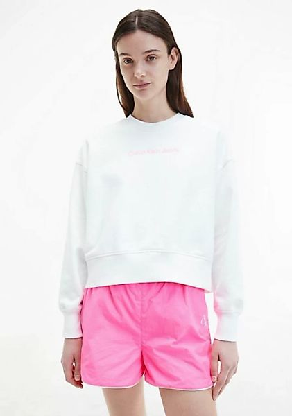 Calvin Klein Jeans Sweatshirt SHRUNKEN INSTITUTIONAL CREW NECK mit Calvin K günstig online kaufen