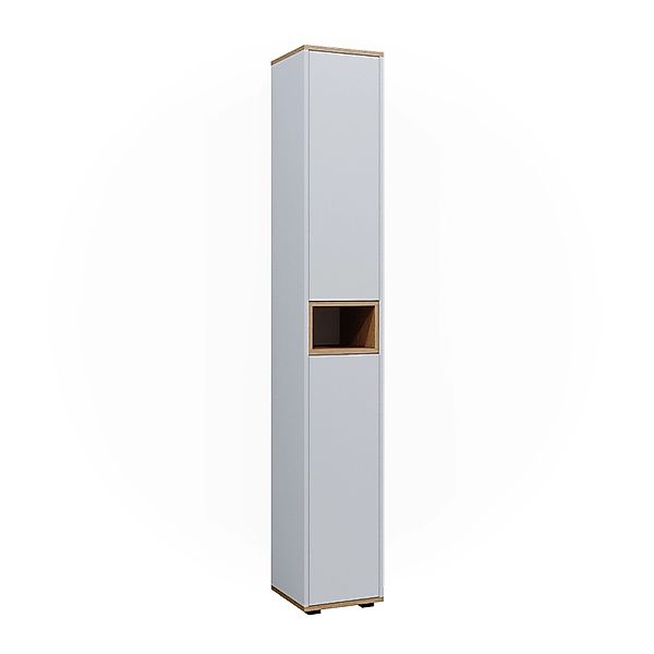 Vicco Badschrank Didi Weiß/Artisan 30 x 192 cm mit 2 Türen günstig online kaufen