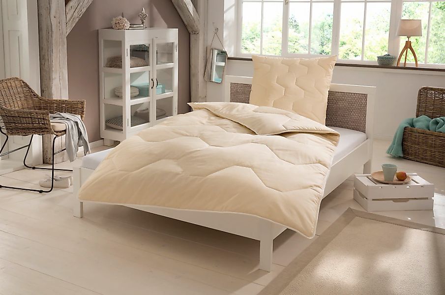 Älgdröm Naturfaserbettdecke + Kopfkissen "Bettdecke 135x200 cm, Decke mit n günstig online kaufen