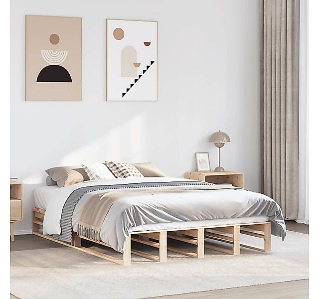 vidaXL Bett, Massivholzbett ohne Matratze 120x200 cm Kiefernholz günstig online kaufen