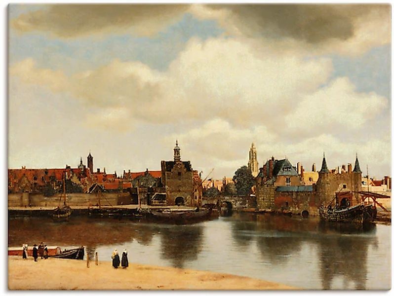 Artland Leinwandbild »Ansicht der Stadt Delft. Um 1660«, Niederlande, (1 St günstig online kaufen