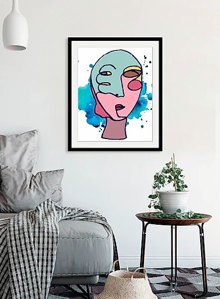 queence Bild »Marlick« Abstrakt   Figuren   Gesicht   Kunst 1 Stk. tlg. HD günstig online kaufen