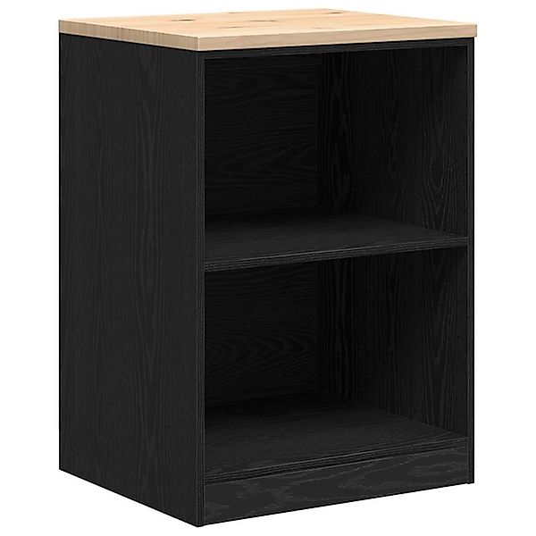 vidaXL Schrankmodule Garagen-Aufbewahrungsschrank Schwarz Massivholz Kiefer günstig online kaufen