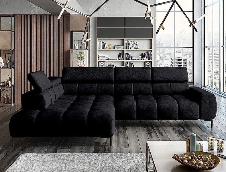 WOHNKLUSIV Ecksofa Ecksofa Venezia mit elektrischer Sitztiefenverstellung - günstig online kaufen