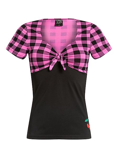 Pussy Deluxe T-Shirt Pink Checkered günstig online kaufen