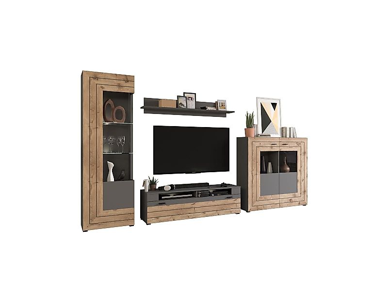 möbelvita Wohnwand Snap Wohnwandkombination B/H/T 350x194x40 günstig online kaufen