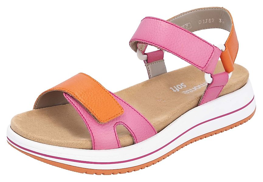 Remonte Elisabeth Hurley-Collection Riemchensandale, Keilabsatz, Klettschuh günstig online kaufen