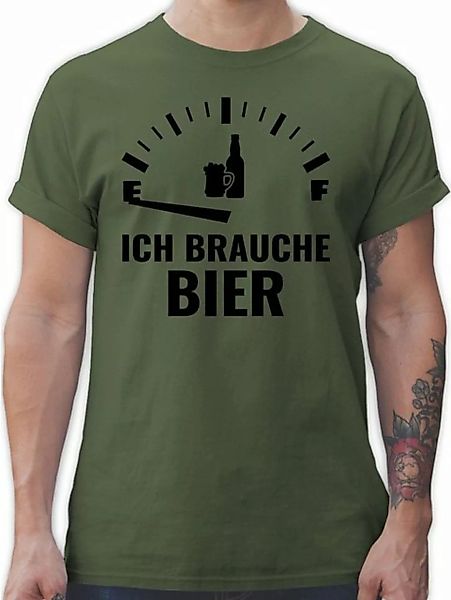 Shirtracer T-Shirt Ich brauche Bier - schwarz Sprüche Statement mit Spruch günstig online kaufen