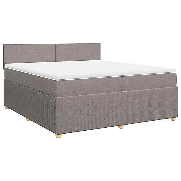 vidaXL Boxspringbett mit Matratze Taupe 200x200 cm Stoff 3289860 günstig online kaufen