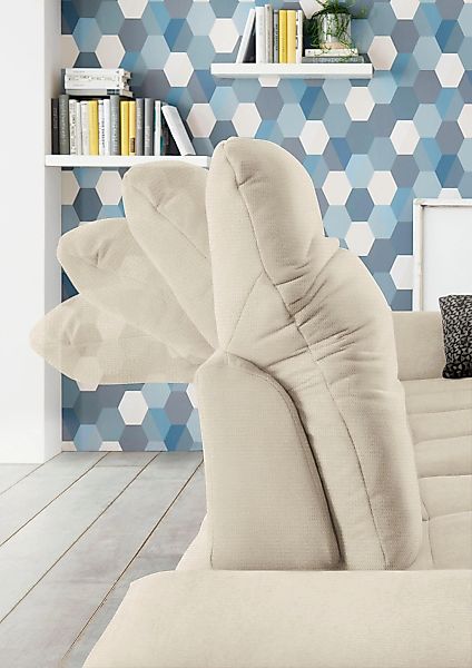 set one by Musterring Ecksofa "SO4100 V" mit verstellbaren Kopfteilen, wahl günstig online kaufen