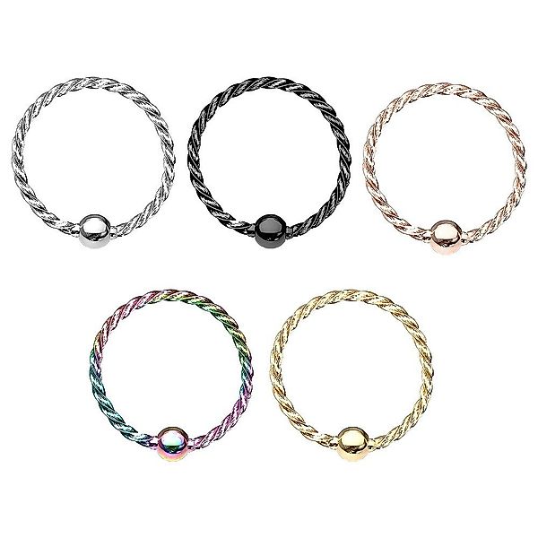 Taffstyle Nasenpiercing Piercing gedreht Kugel Perle günstig online kaufen