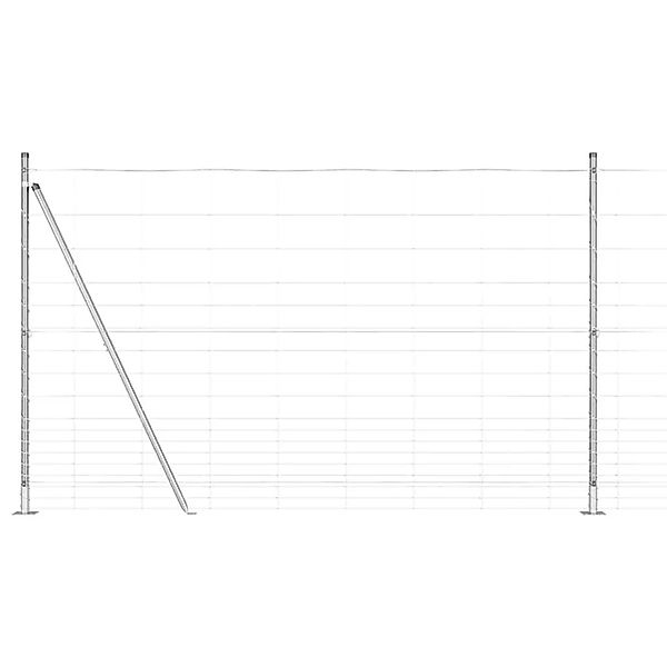 vidaXL Zaunpfosten Galvanisiert 25 x 1,5 m Stahl 3351521 günstig online kaufen