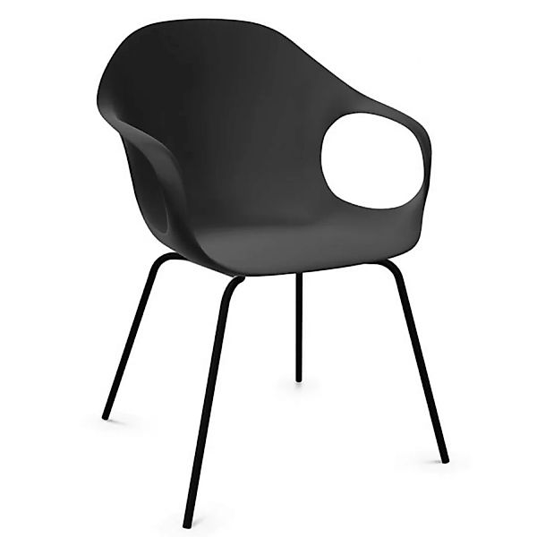Kristalia ELEPHANT Stuhl schwarz mit Vierfußgestell schwarz günstig online kaufen