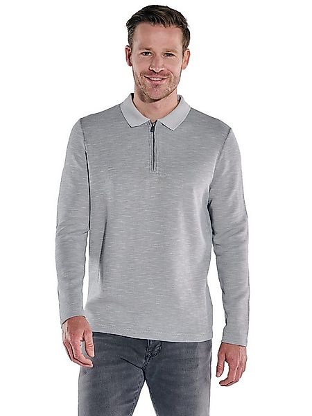 Engbers Langarm-Poloshirt Herren Langarmshirt mit Polokragen, Silbergrau günstig online kaufen