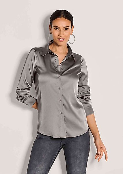 MADELEINE Langarmbluse Elegante Bluse mit glänzendem günstig online kaufen
