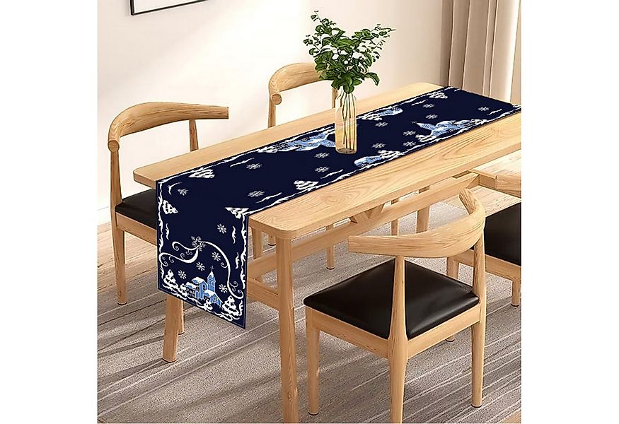 LAPAPRO Tischläufer Weihnachtlicher Leinen Tischläufer mit Druck Festliche günstig online kaufen