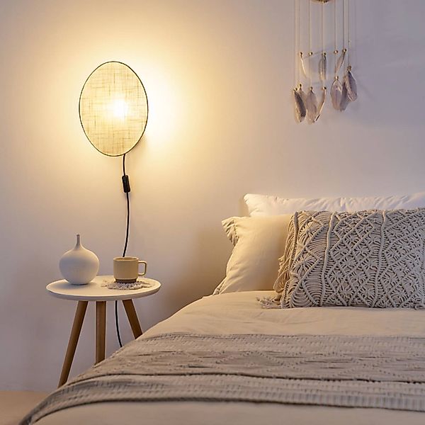 Pauleen Wandleuchte Boho Dream max20W Schwarz/Beige 230V Metall/Stoff, ohne günstig online kaufen