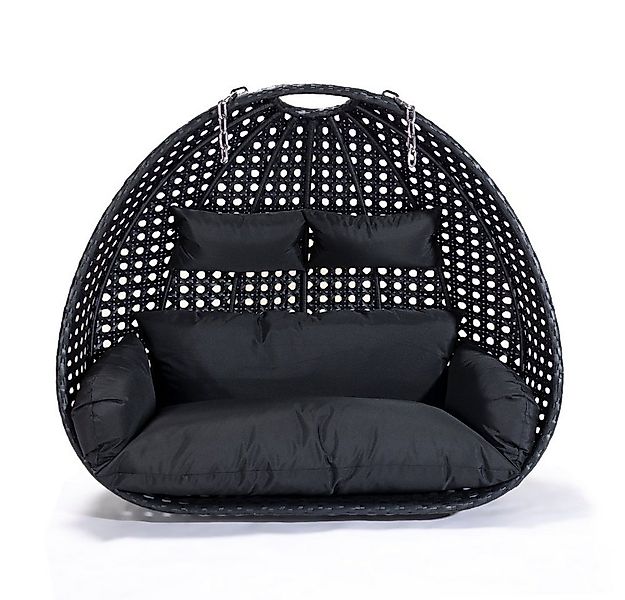 HOME DELUXE Hängesessel Polyrattan Hängesessel TWIN - Korb + Kissen (Set, 2 günstig online kaufen