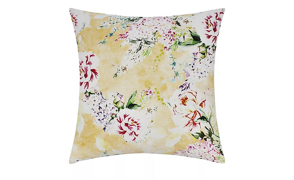 LAVIDA Kissen  Blumendruck - mehrfarbig - 100% Polyesterfüllung - 45 cm - H günstig online kaufen