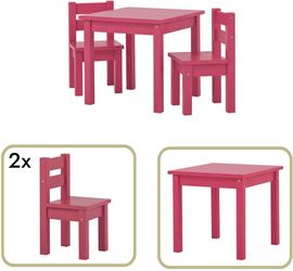 Hoppekids Kindersitzgruppe "MADS Kindersitzgruppe" Set, 1 Tisch, 2 Stühle, günstig online kaufen