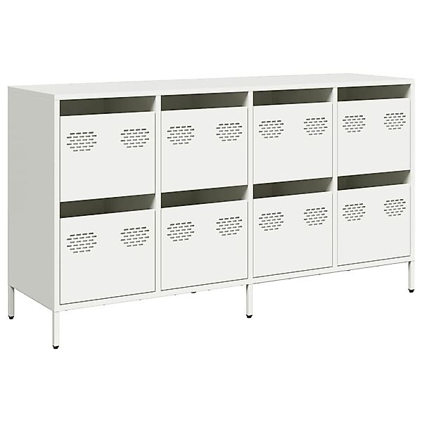 vidaXL Sideboard Weiß 135x39x73,5 cm Kaltgewalzter Stahl 3307172 günstig online kaufen
